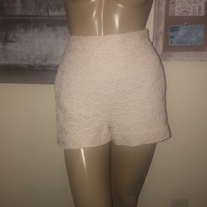 Nude Lace Express High Waisted Shorts